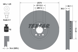 TARCZA HAM. BMW P. 2/3/4/5/6/7/8/X5/X6/X7 2,0-4,4 15- LE