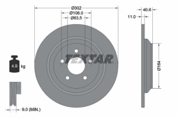 TARCZA HAM. FORD T. FOCUS 1,0-2,3 16-