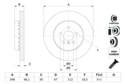 TARCZA HAM. BMW P. 3/4/5/6/7/X3/X4/X5/X6 2,0-3,0 15-