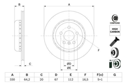 TARCZA HAM. BMW T. 3/4/5/6/7/X3/X4/X5/Z4/IX3 15- LE