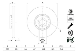 TARCZA HAM. BMW P. 7/8/X4/X5/X6/X7 2,0-6,6 18- LE
