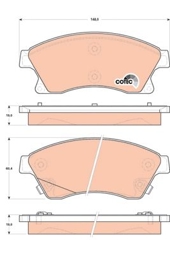 KLOCKI HAM. OPEL P. ASTRA J 09- TARCZA 276/AVEO 11-