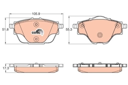 KLOCKI HAM. CITROEN T. C4 PICASSO 13- DLA TARCZY 290MM