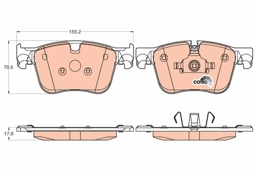KLOCKI HAM. CITROEN P. C4 PICASSO 13-/308 13- TARCZA 304MM