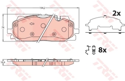 KLOCKI HAM. AUDI P. A4/A5/Q5/Q7 2,0-4,0 TDI QUATTRO 15-
