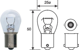 ŻARÓWKA P21W 12V/21W (STOP/KIERUNK) KPL 10SZT