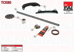 ZESTAW ŁAŃCUCHA ROZRZĄDU PEUGEOT DOHC 107 05-, C1 05-,AYGO 05-,IQ 09-,PASSO 05-,YARIS 05-