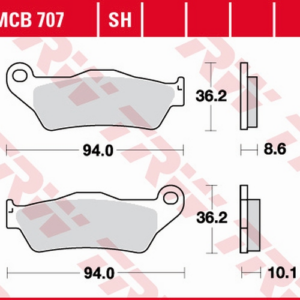 KLOCKI HAM. TYŁ MOTO. (SINTER STREET) BMW K 1200 S, INTEGRAL ABS (03-09) BMW R 1150 GS ADVENTUREBREMBO (02-03)