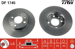 TARCZA HAM. FIAT P. 500/PANDA 07-