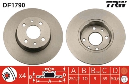 TARCZA HAM. FIAT T. STILO 01-/MULTIPLA/BRAVO 07-/LYBRA