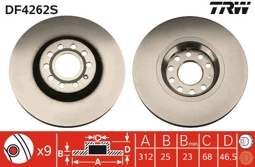 TARCZA HAM. VW P. A4/A6/PASSAT