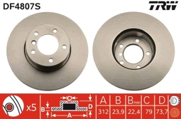TARCZA HAM. BMW P. 1/2/3/4/X1 2,0-3,0 05-